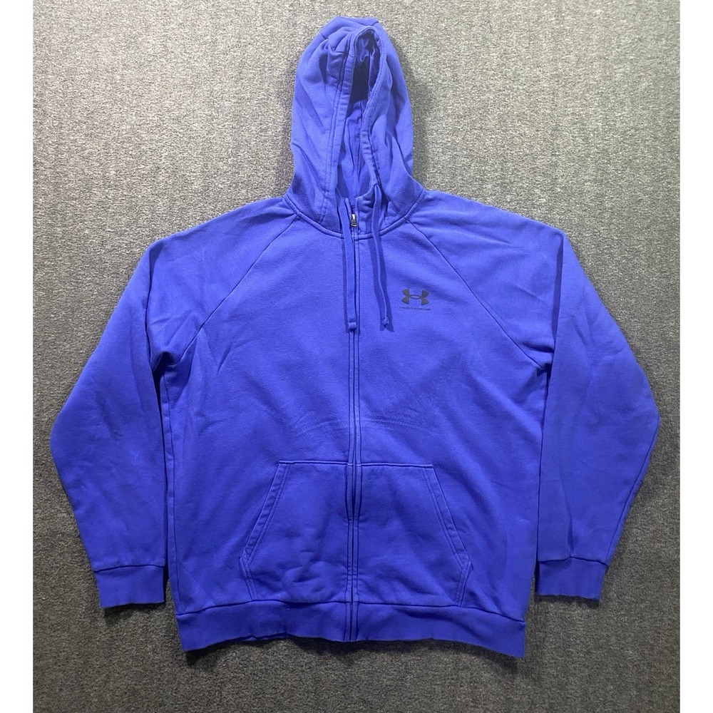 Under Armour Sweatshirt Jacket Fleece Mens Royal Blue Size XL